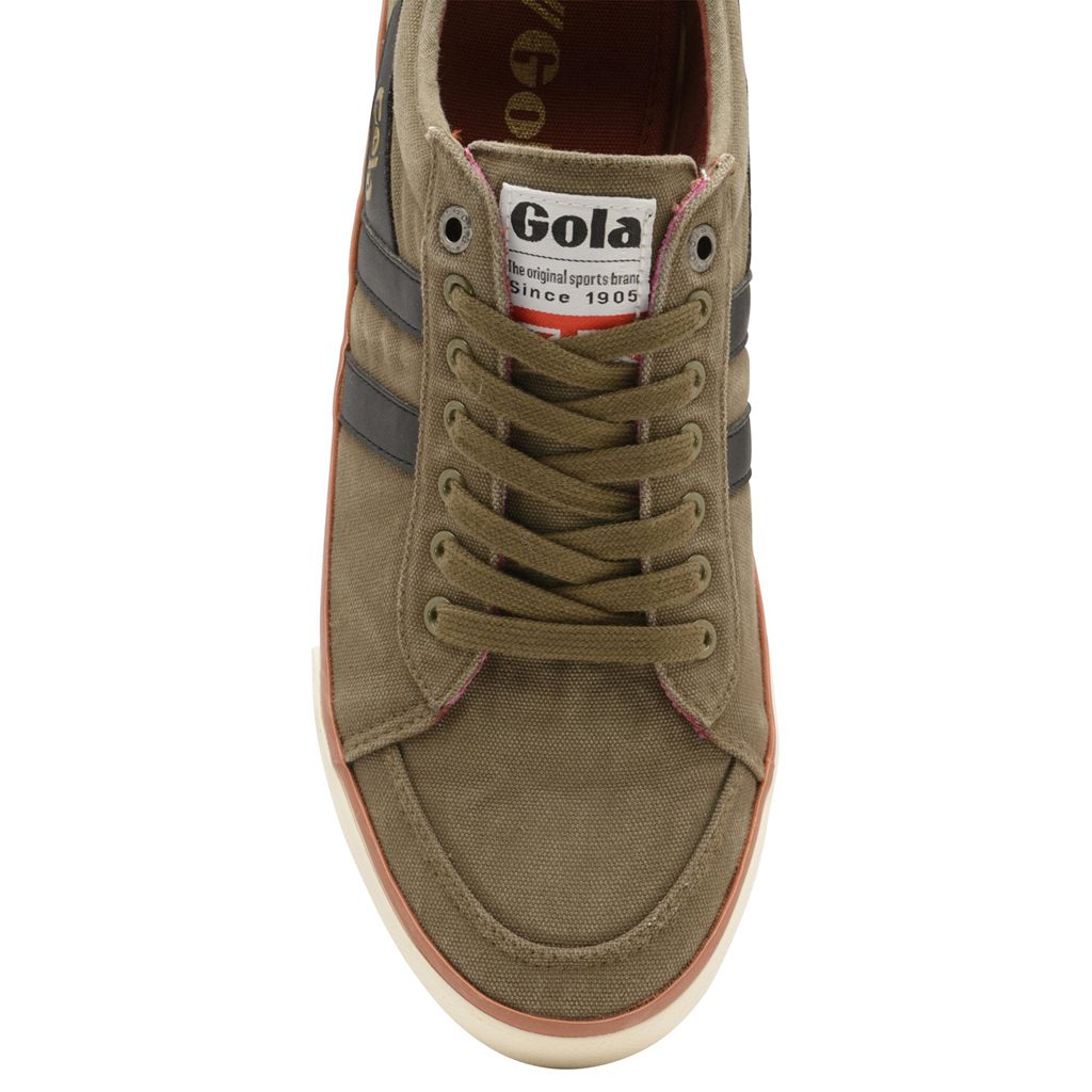 Gola Vegan Classics Comet Plimsoll Trainer Khaki Svarte Norge | KOTUCR-517