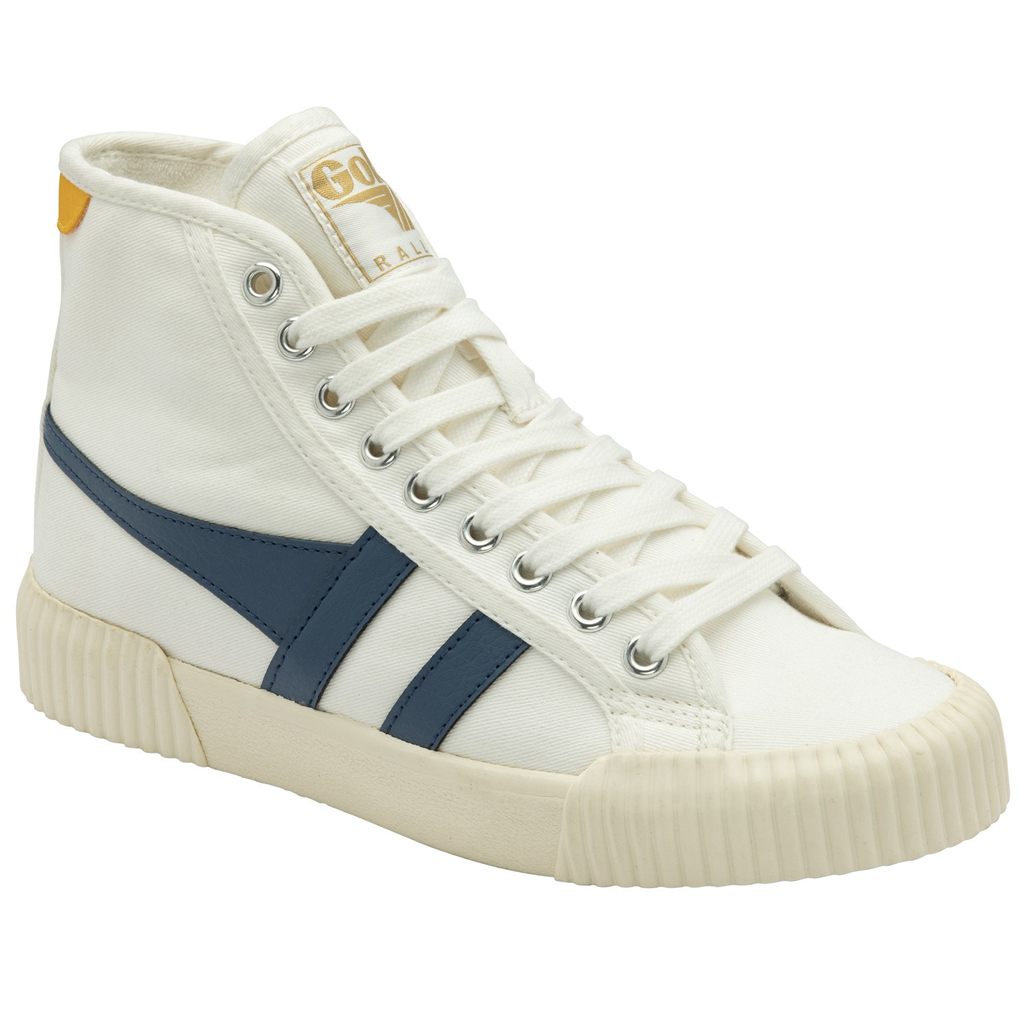 Gola Vegan Classics Rally High Plimsoll Sneakers Hvite Norge | IBXLQC-034