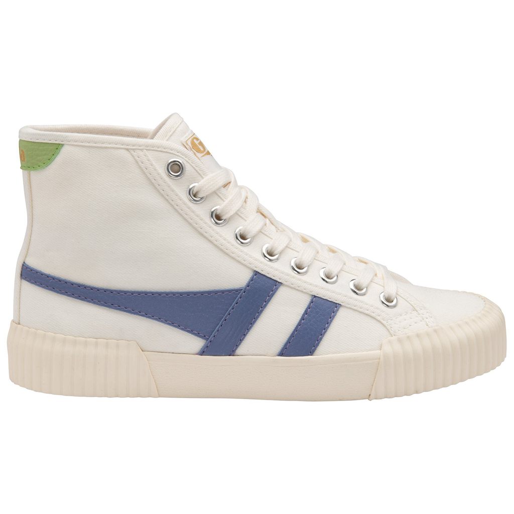 Gola Vegan Classics Rally High Plimsoll Sneakers Hvite Lavendel Grønn Norge | UHAETK-675