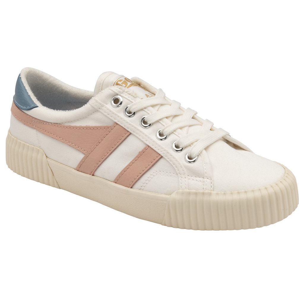 Gola Vegan Classics Rally Plimsoll Sneakers Hvite Rosa Norge | OLMVDS-129