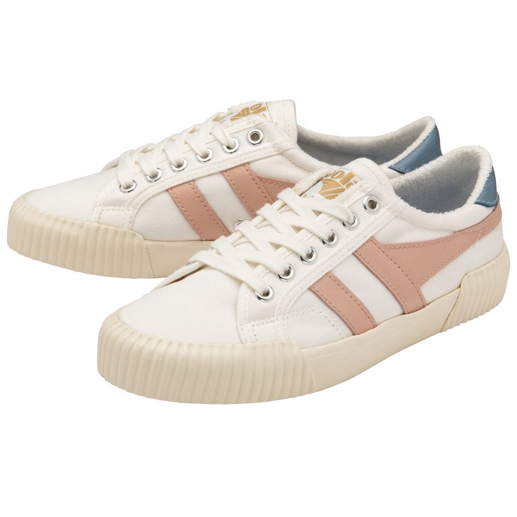 Gola Vegan Classics Rally Plimsoll Sneakers Hvite Rosa Norge | OLMVDS-129