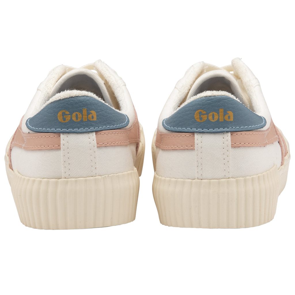 Gola Vegan Classics Rally Plimsoll Sneakers Hvite Rosa Norge | OLMVDS-129