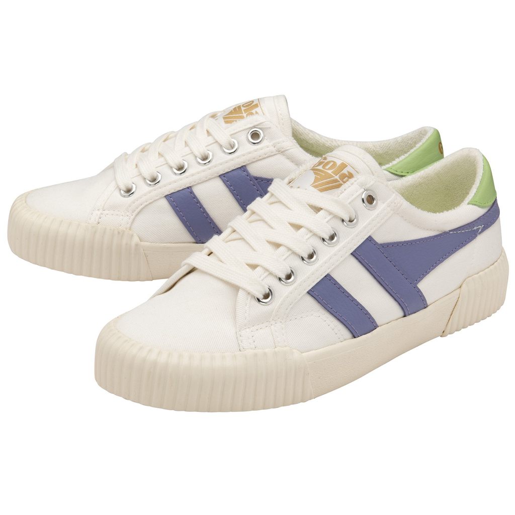 Gola Vegan Classics Rally Plimsoll Sneakers Hvite Lavendel Grønn Norge | FELZKX-094