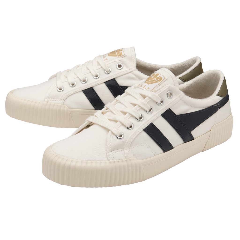 Gola Vegan Classics Rally Plimsoll Sneakers Hvite Marineblå Khaki Norge | GZBYPA-648
