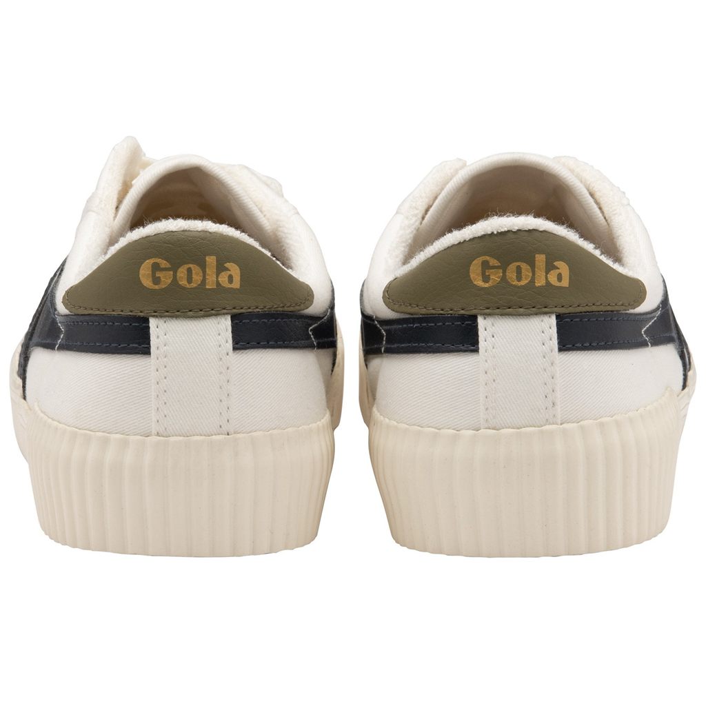Gola Vegan Classics Rally Plimsoll Sneakers Hvite Marineblå Khaki Norge | GZBYPA-648