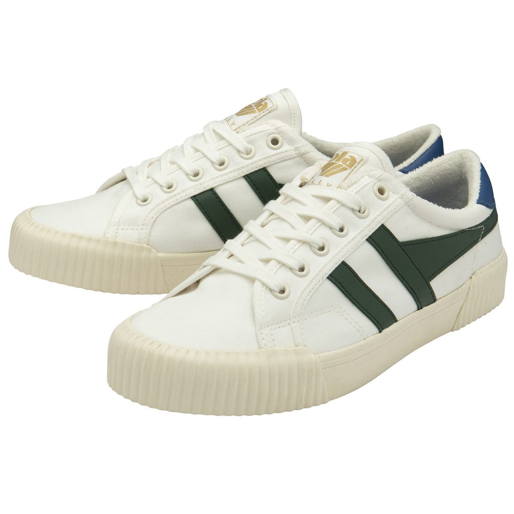 Gola Vegan Classics Rally Plimsoll Sneakers Hvite Blå Norge | OVTJAY-412