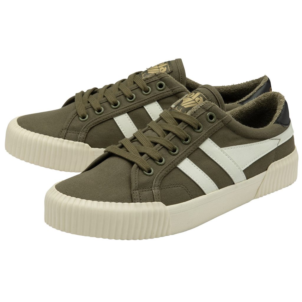 Gola Vegan Classics Rally Plimsoll Sneakers Khaki Hvite Svarte Norge | ZCFRUI-681