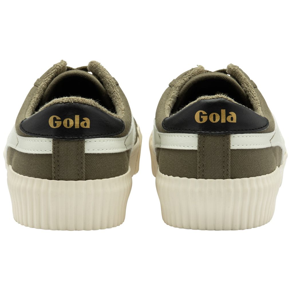 Gola Vegan Classics Rally Plimsoll Sneakers Khaki Hvite Svarte Norge | ZCFRUI-681