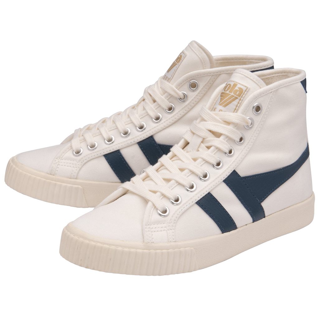 Gola Vegan Classics Tennis Mark Cox High Sneakers Hvite Blå Norge | AUOXTD-315