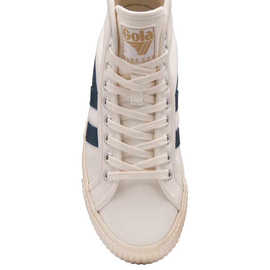 Gola Vegan Classics Tennis Mark Cox High Sneakers Hvite Blå Norge | AUOXTD-315