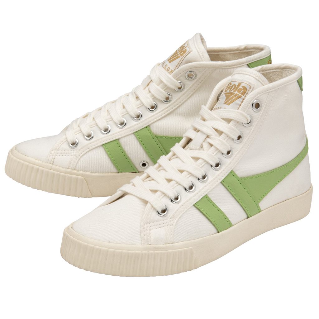 Gola Vegan Classics Tennis Mark Cox High Sneakers Hvite Grønn Norge | DRFPWH-378