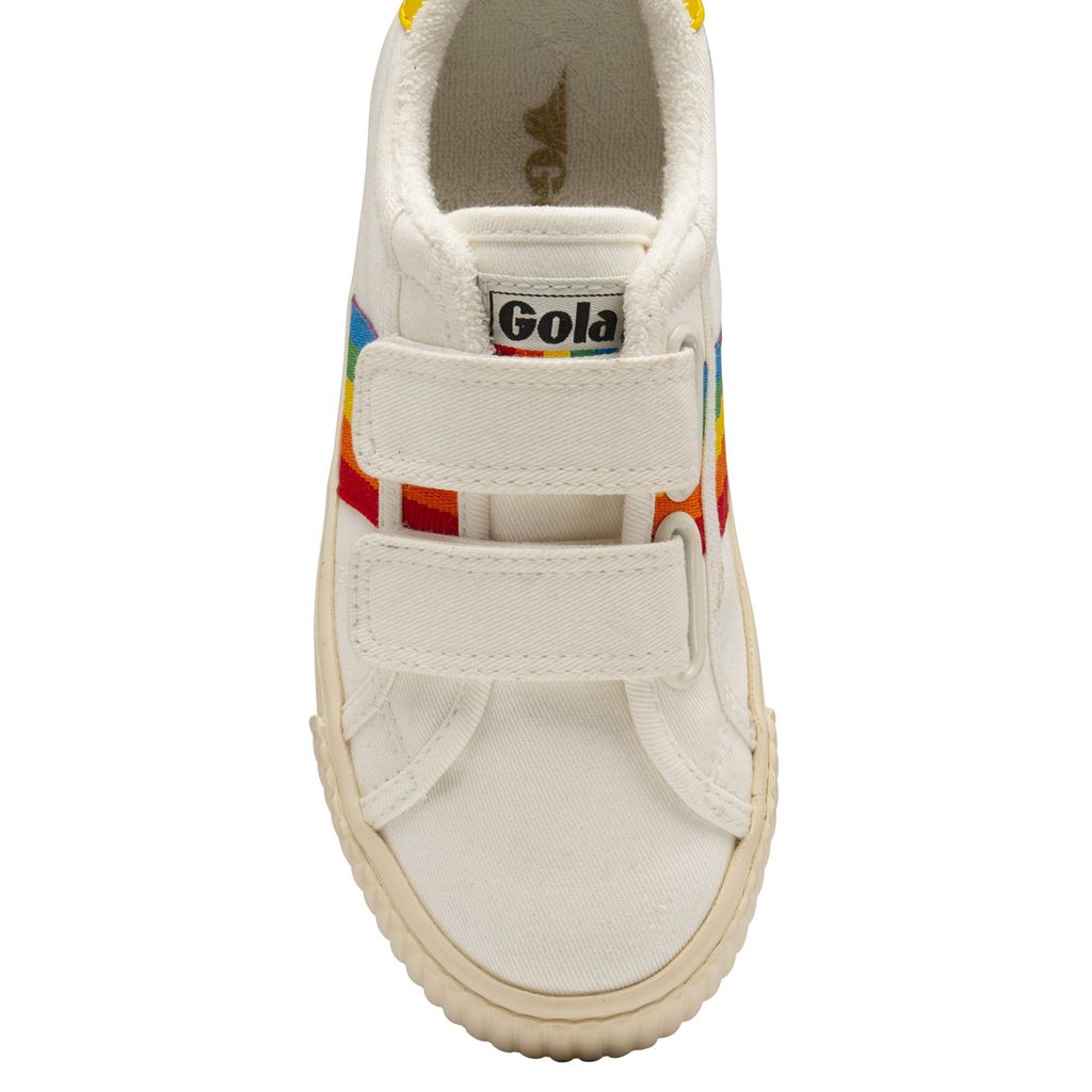 Gola Vegan Classics Tennis Mark Cox Rainbow Strap Shoes Hvite Norge | TRIZXS-851