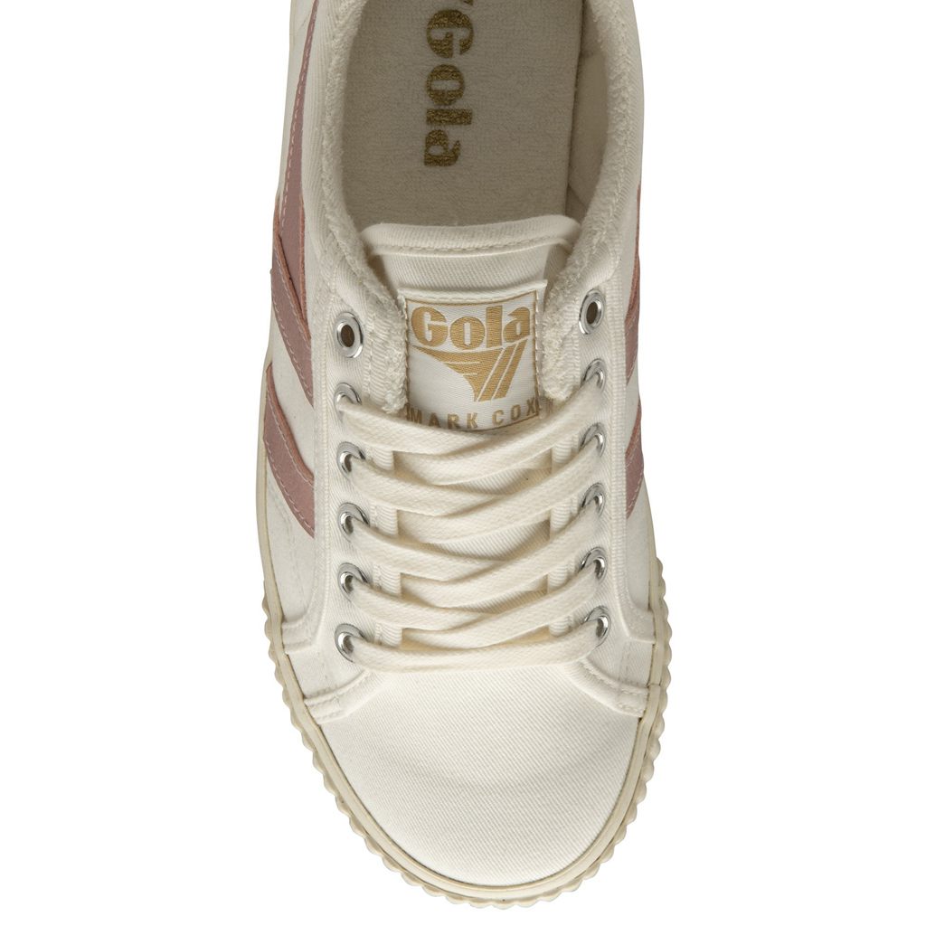 Gola Vegan Classics Tennis Mark Cox Sneakers Hvite Rosa Norge | KMLXYH-198