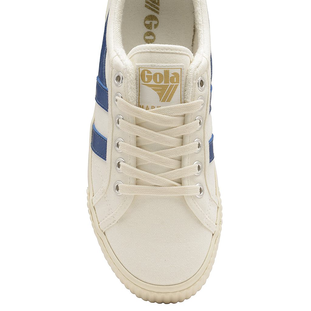 Gola Vegan Classics Tennis Mark Cox Sneakers Hvite Blå Norge | MJIPFS-739