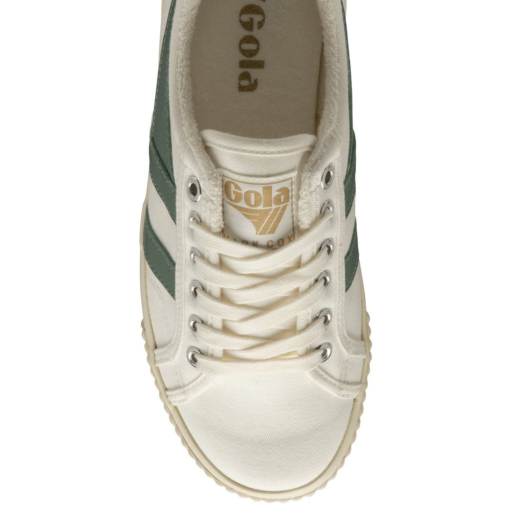 Gola Vegan Classics Tennis Mark Cox Sneakers Hvite Grønn Norge | NFPJZR-987