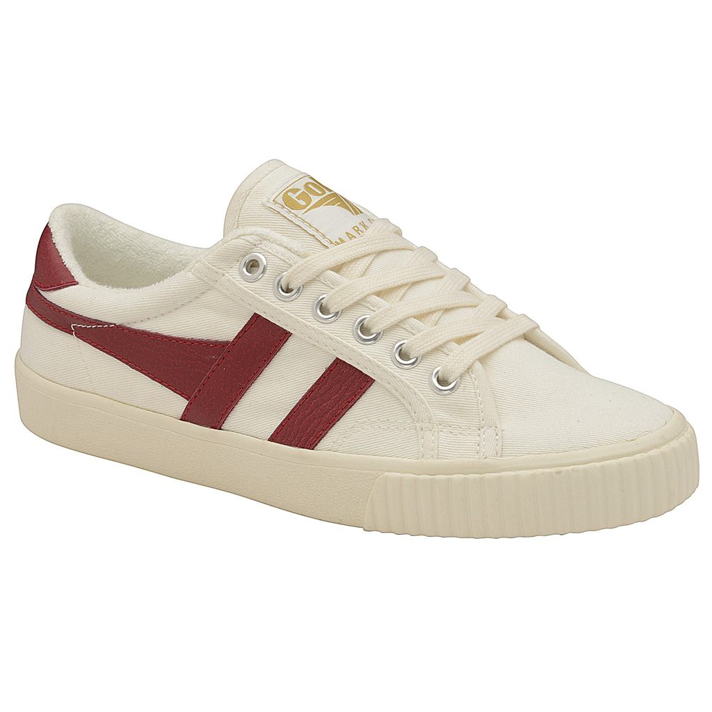 Gola Vegan Classics Tennis Mark Cox Sneakers Hvite Dyp Rød Norge | QBUAOS-849
