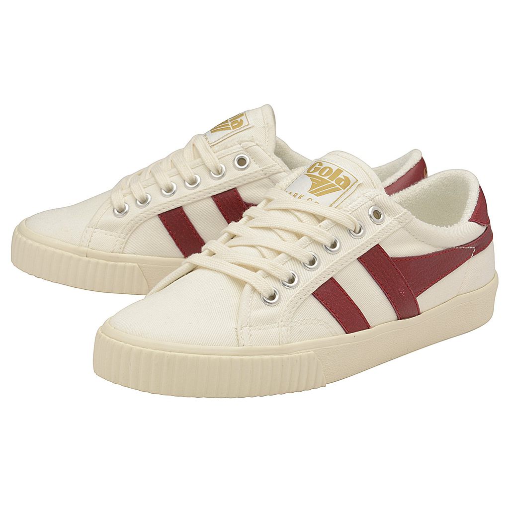 Gola Vegan Classics Tennis Mark Cox Sneakers Hvite Dyp Rød Norge | QBUAOS-849