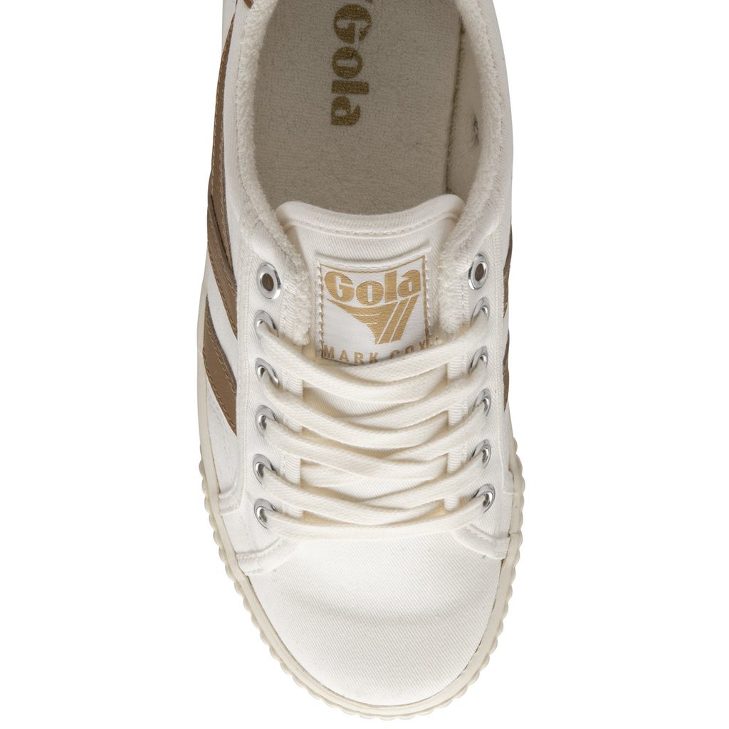 Gola Vegan Classics Tennis Mark Cox Sneakers Hvite Brune Norge | MGJXSQ-891